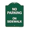 Signmission No Parking on Sidewalk Parking Sign, Green & White Aluminum Sign, 18" x 24", GW-1824-23693 A-DES-GW-1824-23693 - alternate 1